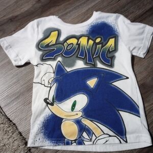 Sonic Kids Graphic T-Shirt - Blue & White